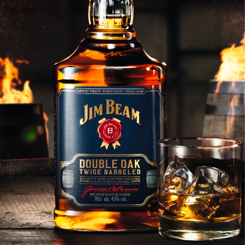 Jim Beam Double Oak Bourbon 43% | AEvin.DK - Vin & Spiritus