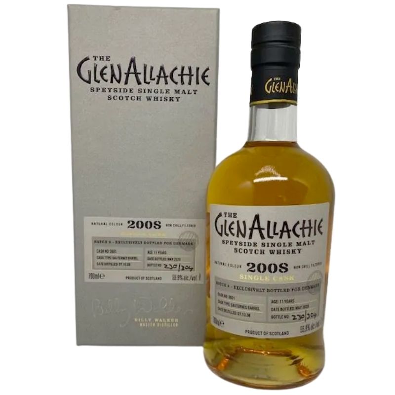 GlenAllachie 2008 11 års Single cask Sauternes barrel 55,9%