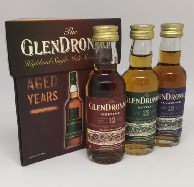 Glendronach 3x50ml. 12 + 15 + 18 Ã¥rs, Highland single malt