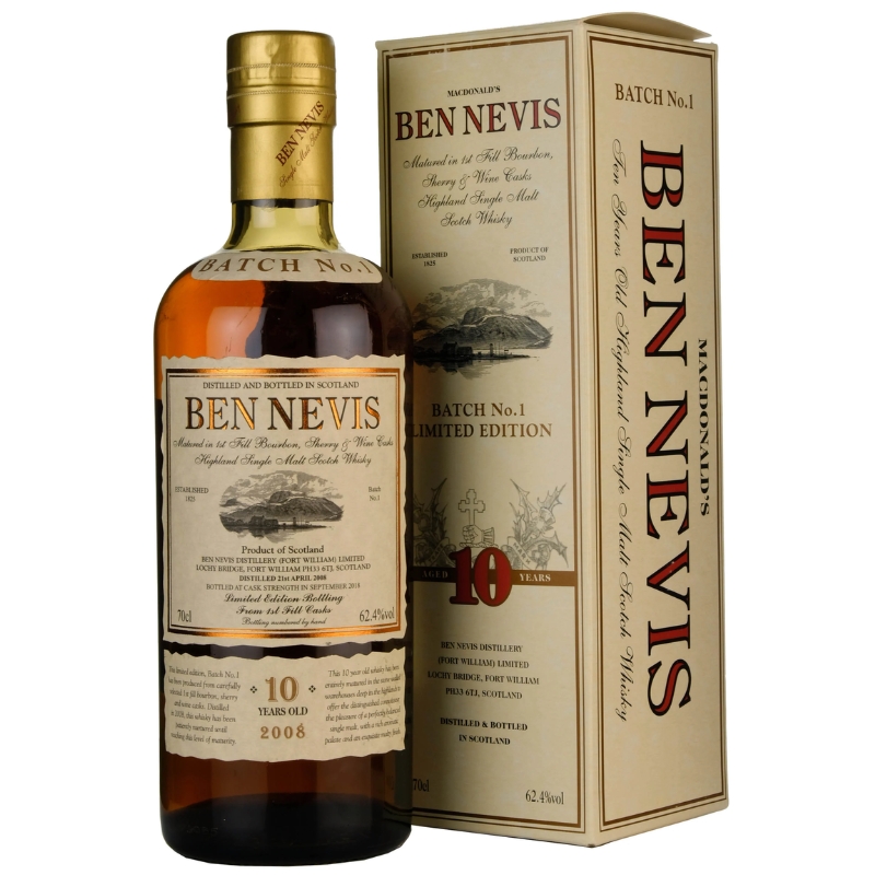 Ben Nevis 10 års 2008/2018 Limited Edition Batch No. 1 62,4%